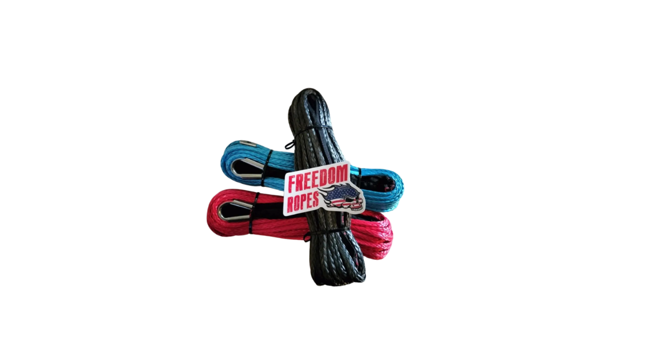 A blue rope and a pink rope side by side, each with a tag attached for identification.
