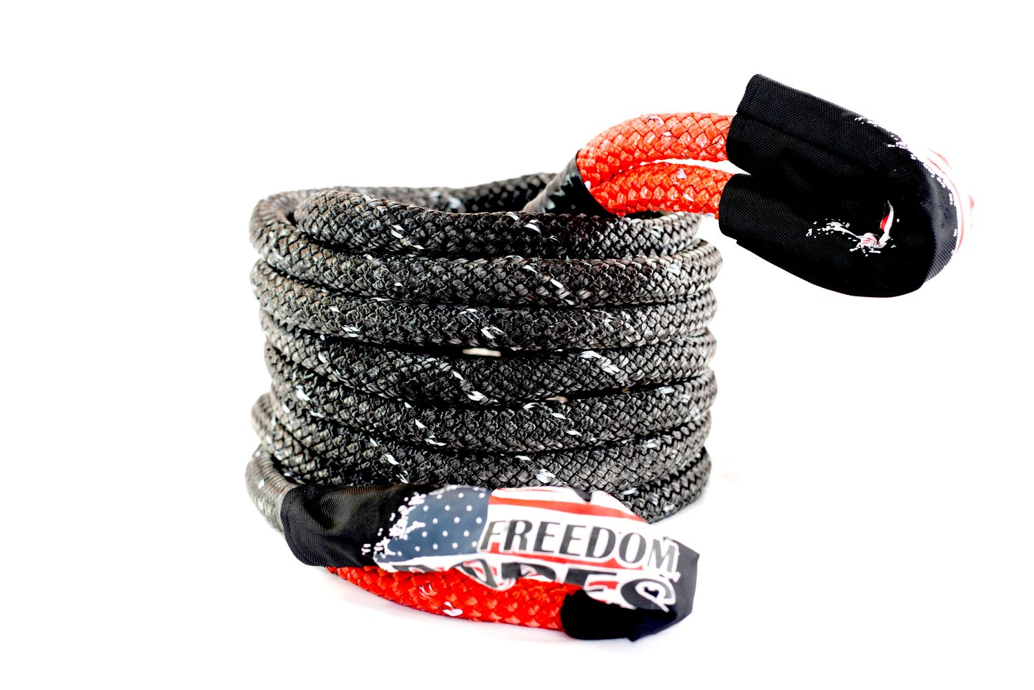 1"x30' Kinetic Energy Rope Kit with (2) 7/16" Soft Shackles and a recovery bag. Best Recovery Rope to get the job done.