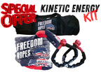 1"x30' Kinetic Energy Rope Kit with (2) 7/16" Soft Shackles and a recovery bag. Best Recovery Rope to get the job done.