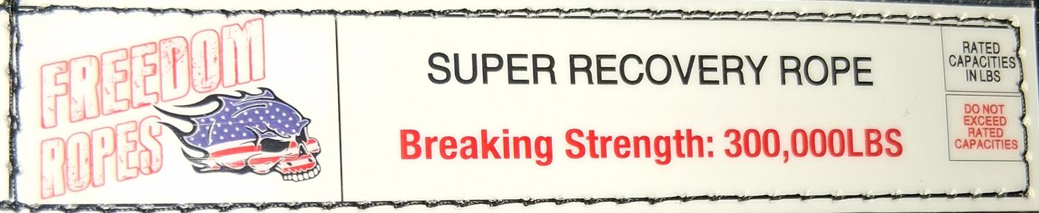Freedom Super Recovery Ropes - 300,000 BreakStrength