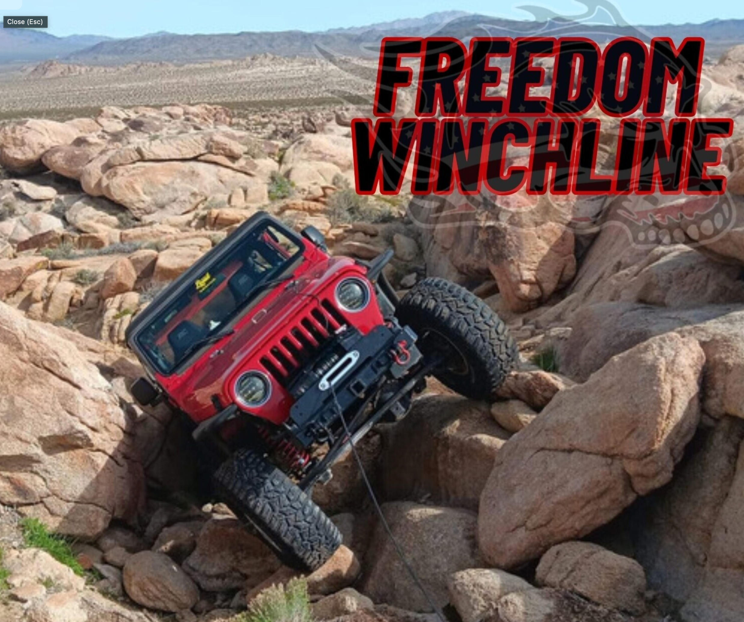 3/8"x100' Freedom Winchline with Soft Shackle and Recovery Ring