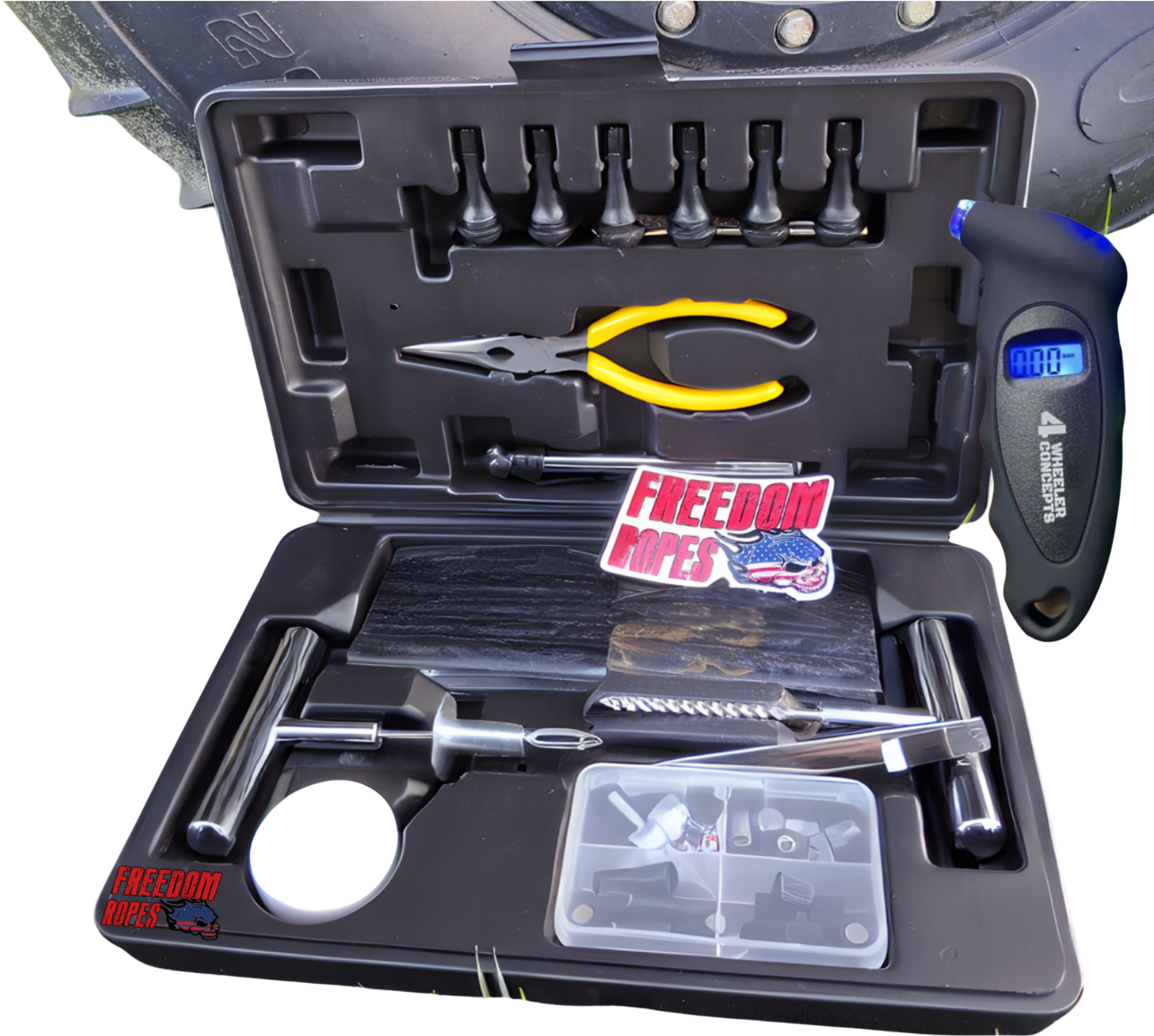 Tire Repair Kit with Digital Air Gauge
