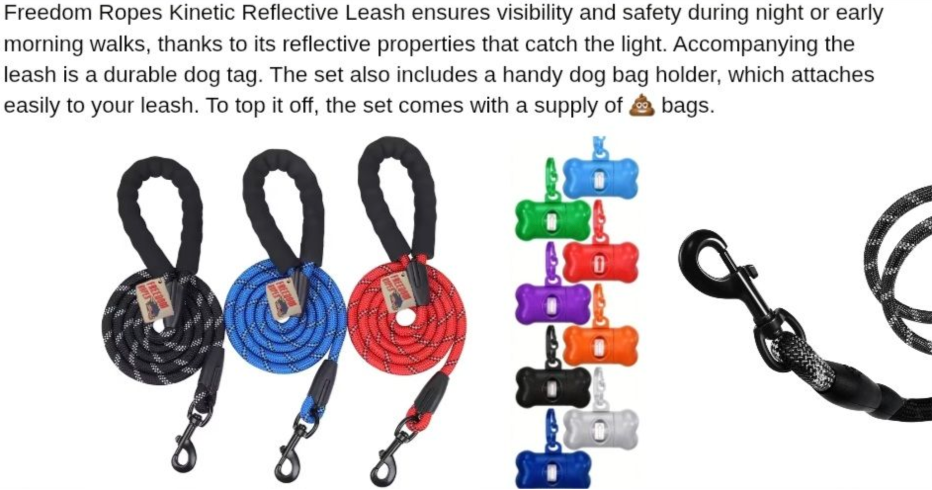 Kinetic Energy Reflective Dog Leash